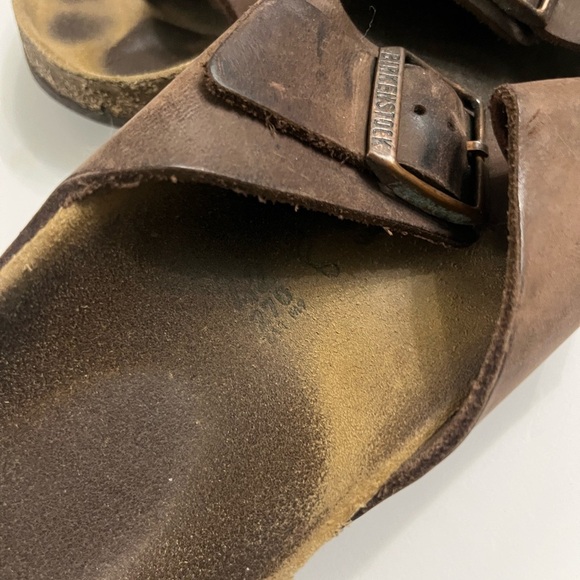 BIRKENSTOCK Arizona buckle sandals brown size 42 W11 M9 - Picture 4 of 5